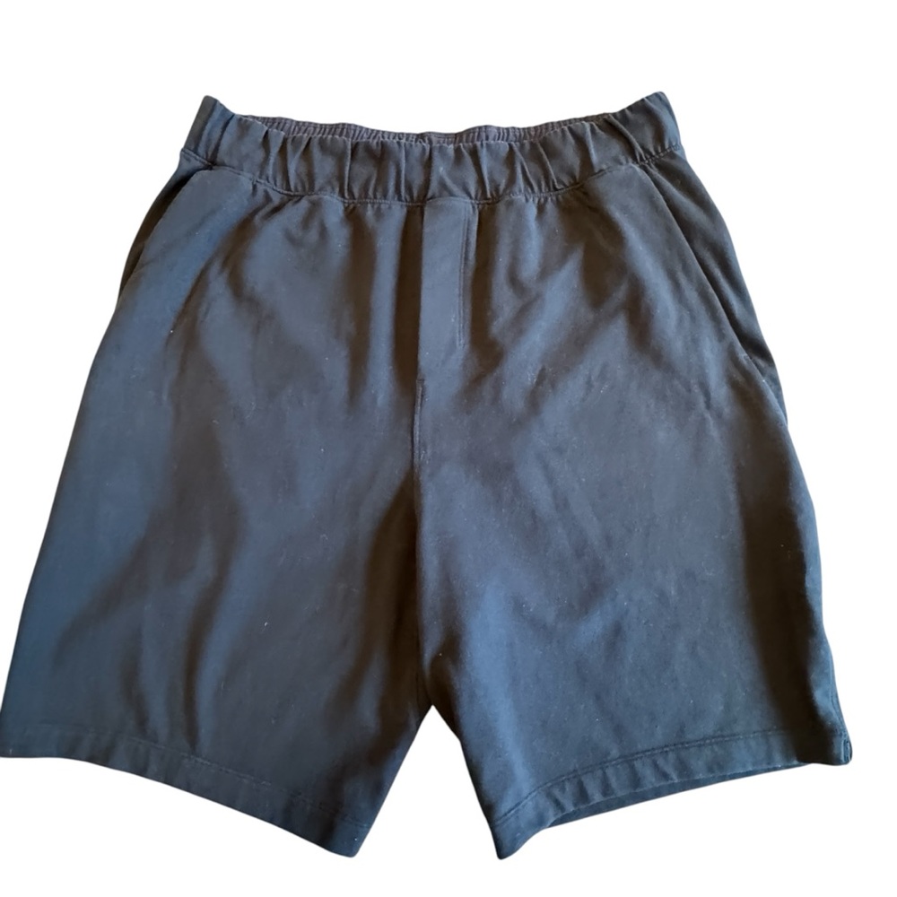 Lululemon Athletica Black Athletic Cotton Shorts Elastic Waistband Men…